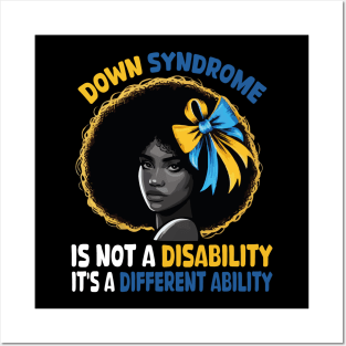 World Down Syndrome Awareness Day Trisomy 21 Black American Posters and Art